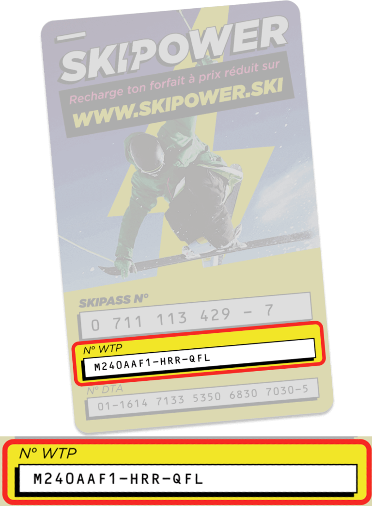 Numéro skipass WTP